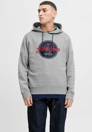 LOGO  - Hættetrøje - grey melange