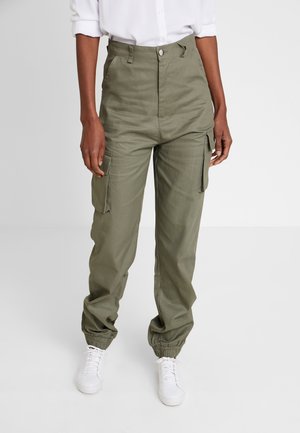 PLAIN CARGO TROUSER - Kangashousut - khaki