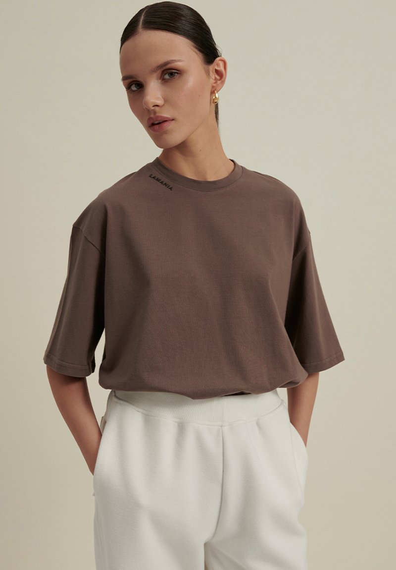 LA MANIA Tshirt basic/brązowy Zalando.pl