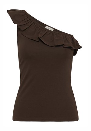 Kaffe, KAOLEAH FRILL TOP - Débardeur - coffee bean