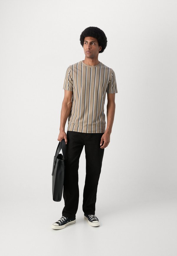 STRIPED TEE - Print T-shirt - dark stone4