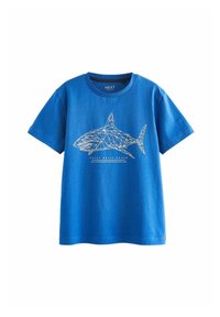 Next - SHORT SLEEVE GRAPHIC- REGULAR FIT - Potiskana majica - blue shark Miniaturna slika 1