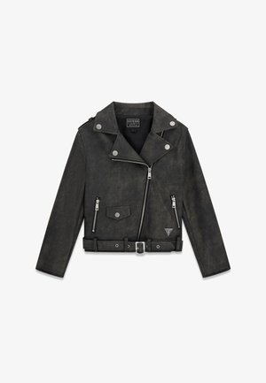 Imitatieleren jas - schwarz