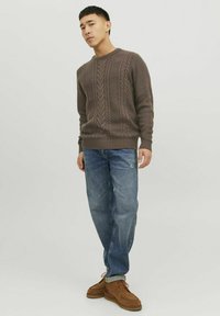 Jack & Jones CREW NECK - Neule - seal brown