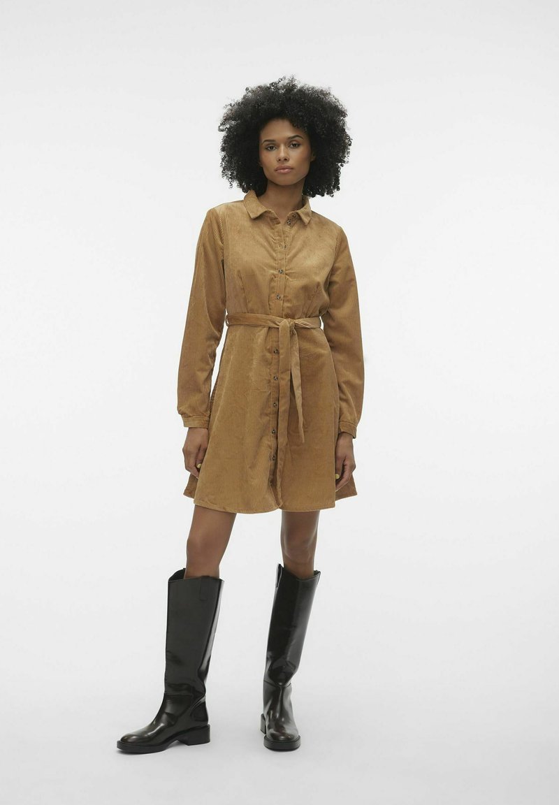 Vero Moda Blousejurk gemêleerd bruin Vero Moda Blousejurk gemêleerd bruin