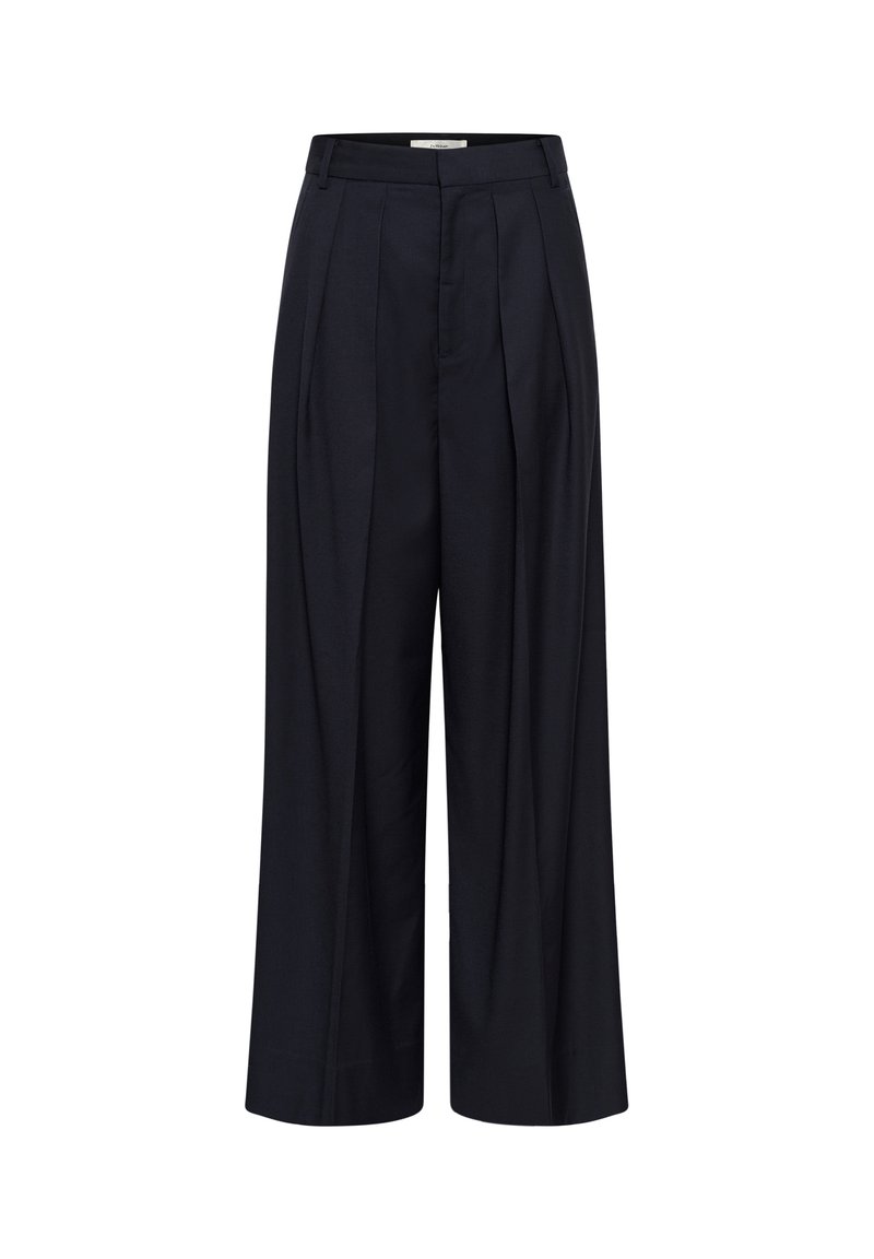 InWear LOVENIW WIDE PANTS - Trousers - marine blue/dark blue - Zalando