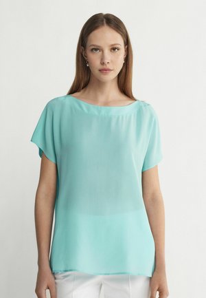 BOAT NECK - T-shirts basic - blau marea