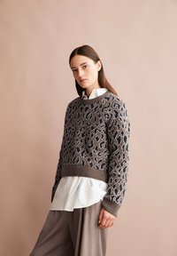 ARMEDANGELS DILIRIAA LEOPAA - Strickpullover - walnut cream