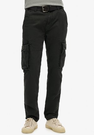 CORE - Pantalones cargo - verwaschenes schwarz