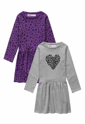 TWO PACK OF LONG SLEEVE - Jerseykleid - purple grey