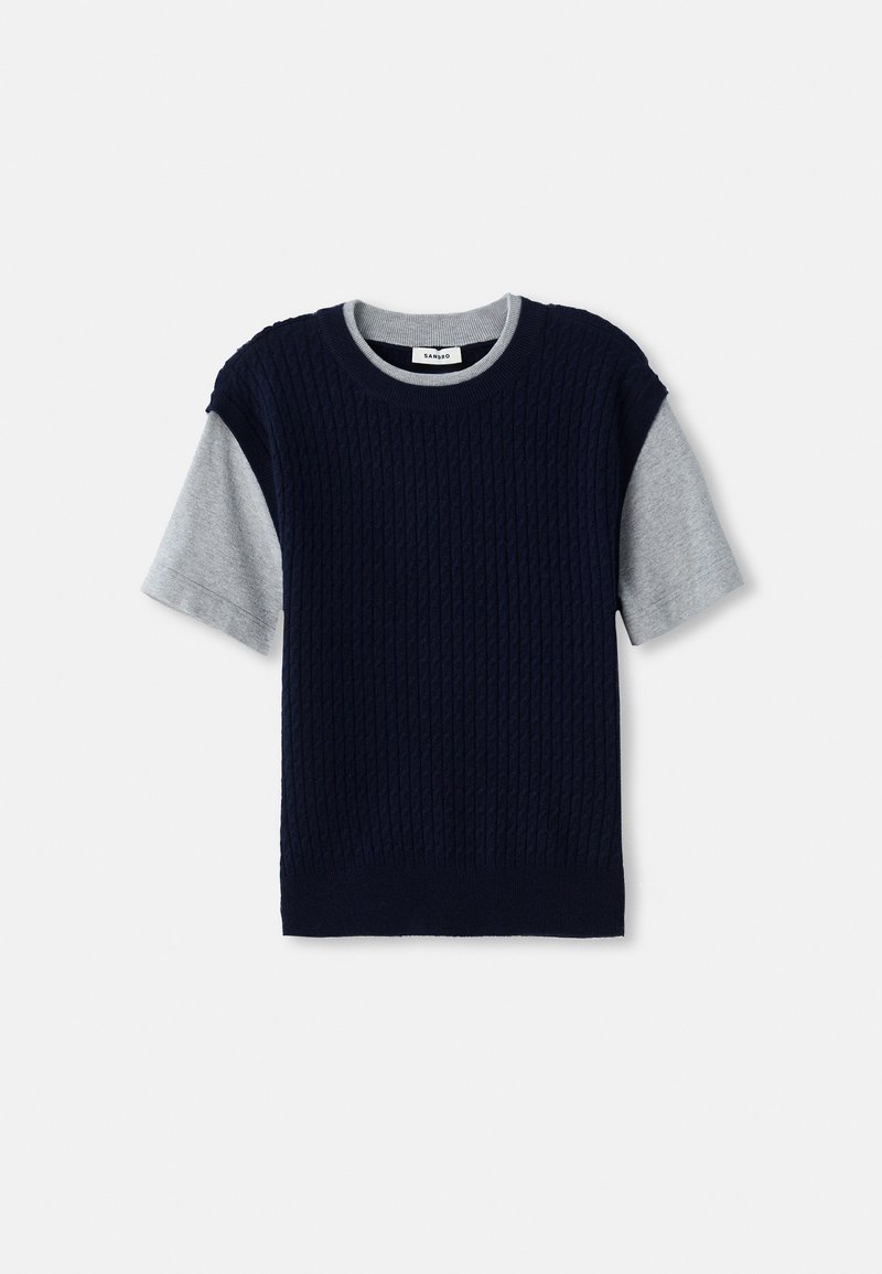 sandro T-shirt print blauw