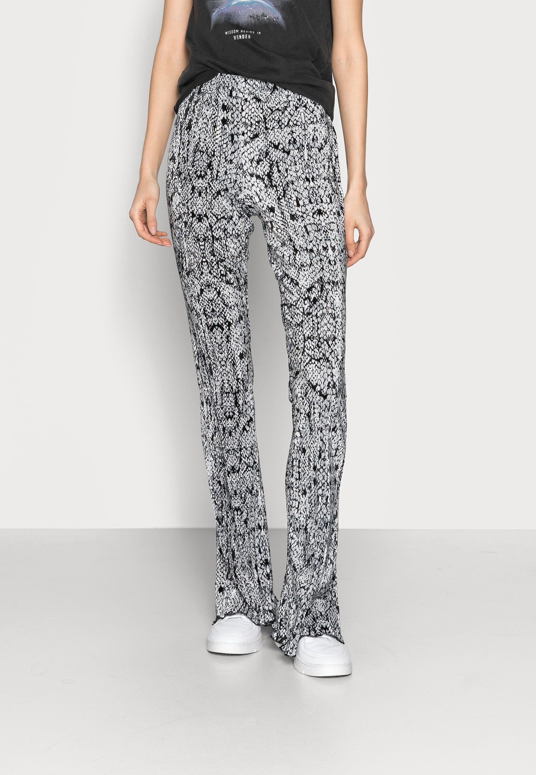 Topshop Tall SNAKE FLARE - Trousers 