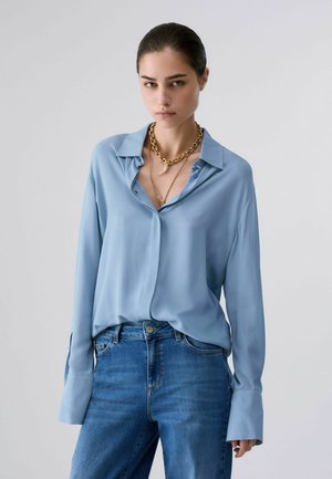 LIU JO, LIU JO CREPE DE CHINE SHIRT - Camicia - light blue