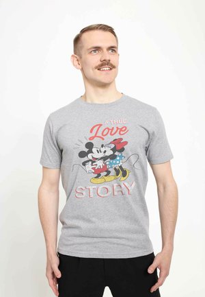 DISNEY CLASSIC MICKEY TRUE LOVE STORY UNISEX - T-Shirt print - melange grey