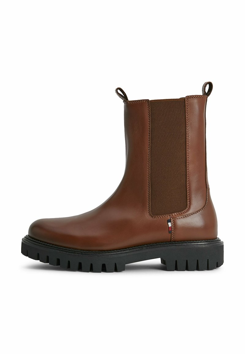 tommy hilfiger winter cognac boots