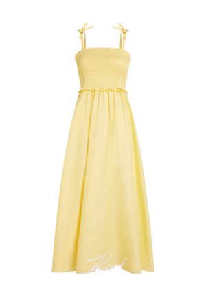 KARL LAGERFELD, SIGNATURE SHEER BEACH MAXI - Accessoire de plage - sunshine yellow