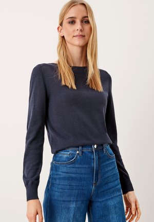 MIT U-BOOT-AUSSCHNITT - Sweter - navy