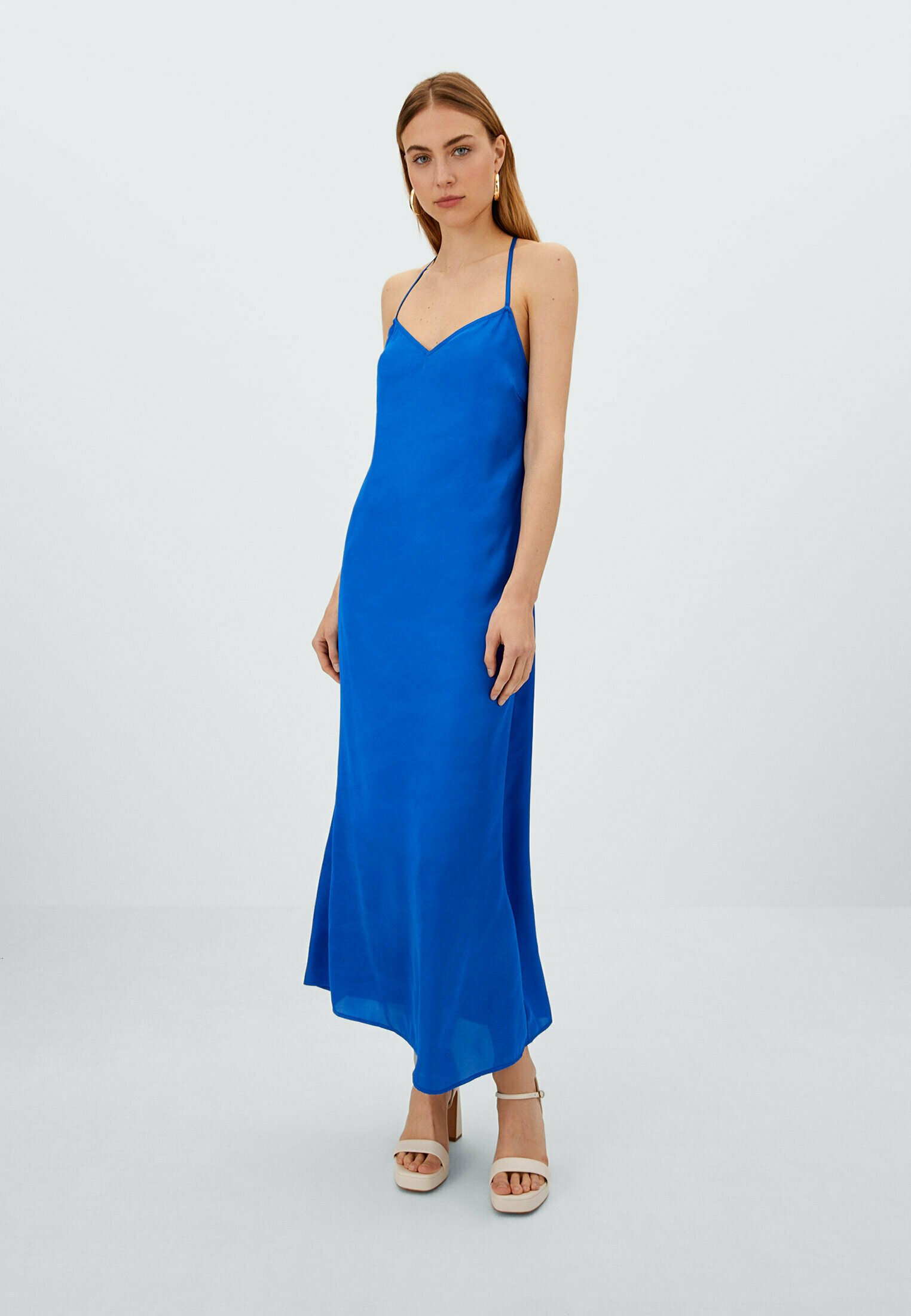 Stradivarius Vestito lungo - mottled light blue/celeste screziato - Zalando .it
