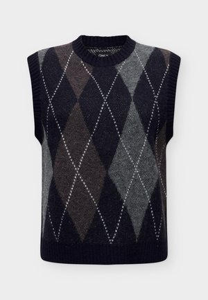 ONLY, ONLRHOMBUS HARLEQUIN VEST KNT NOOS - Veste sans manches - night sky
