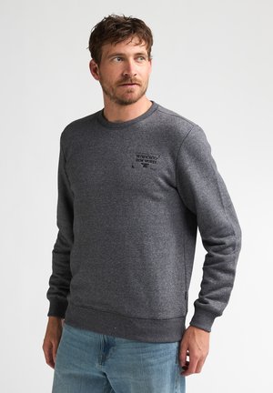 Petrol Industries, MELANGE ROUND NECK SWEATER STEELMONT - Sweater - iron steel