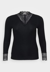 CARTILDE GLITTER HIGHNECK  - Camiseta de manga larga - black