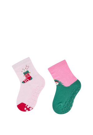 Sterntaler, ABS SOCKEN 2ER PACK WEIHNACHTEN UND NIKOLAUSSTRUMPF - Socks - rosa