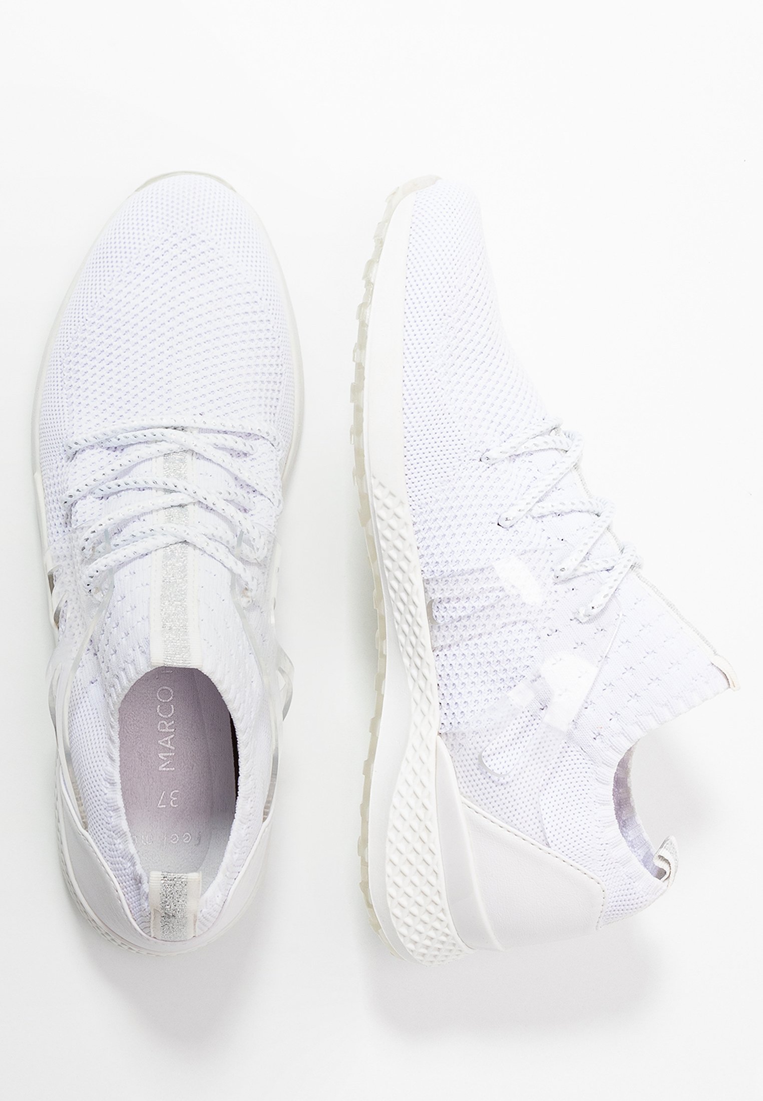 Marco Tozzi LACE UP Joggesko whitehvit Zalando.no Marco Tozzi Joggesko whitehvit Zalando.no
