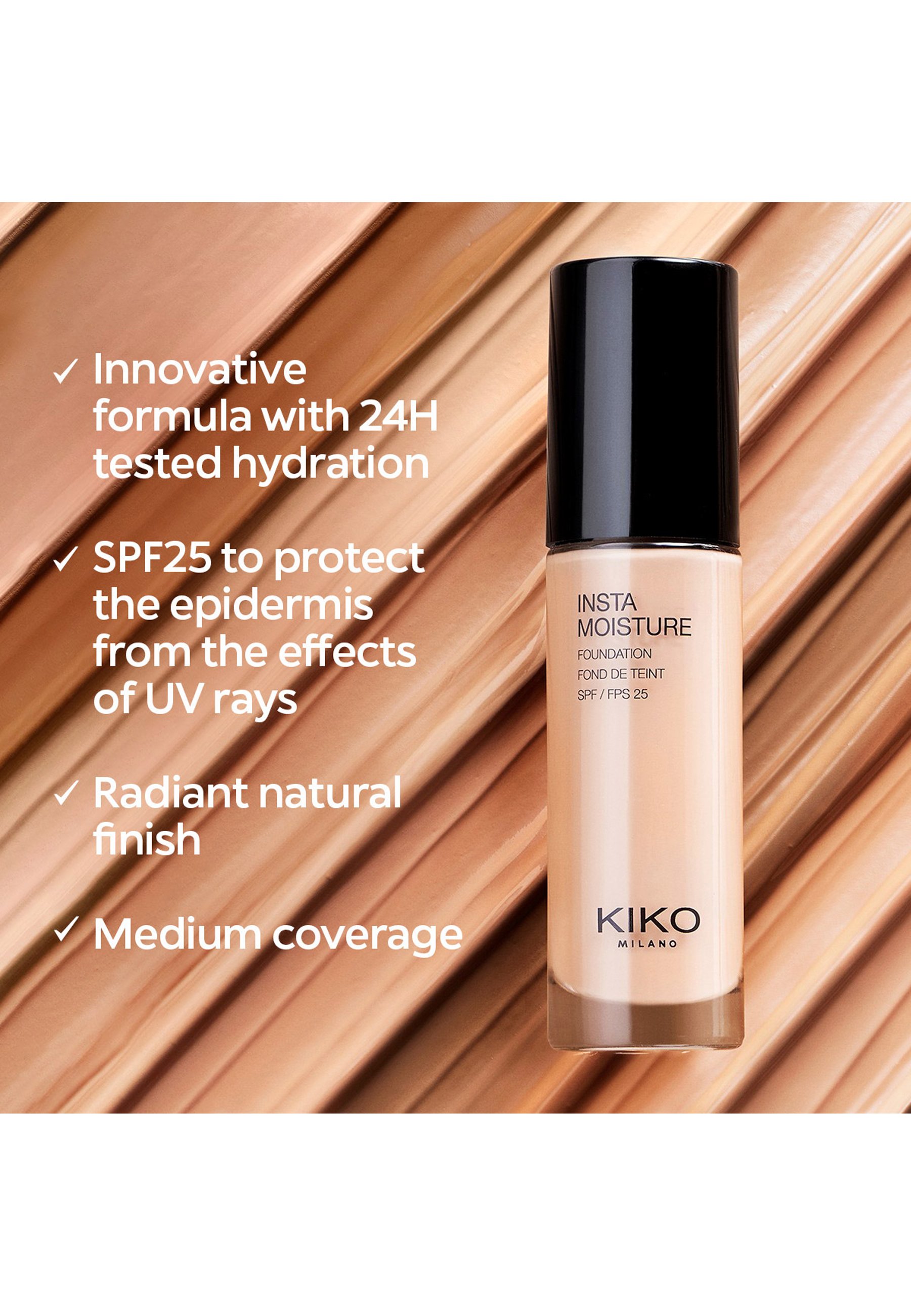 KIKO Milano Instamoisture Foundation – 05-2R, LSF 25 – Feuchtigkeitsspendende Flüssig Foundation
