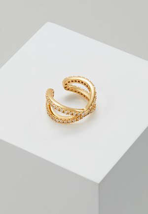 PAVE CROSS OVER SINGLE EAR CUFF - Earrings - gold-coloured