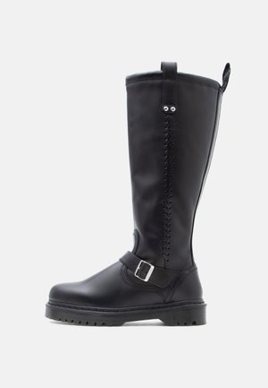 ANISTONE HIGH UNISEX - Kaubojiški / motociklininko stiliaus batai - black orleans