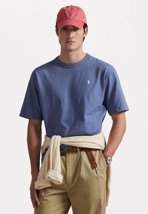 RELAXED FIT LOGO JERSEY T-SHIRT - T-shirt med print - capri blue