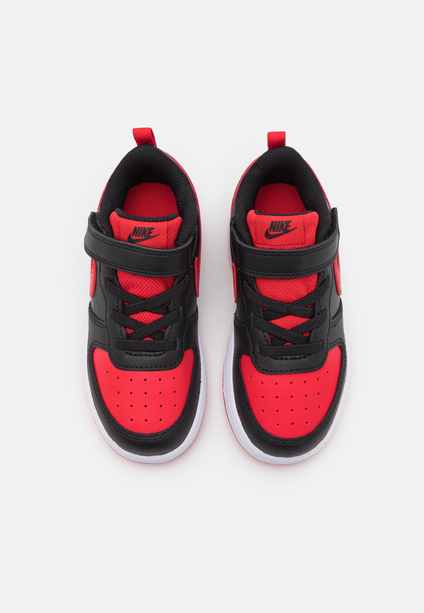 Nike Sportswear COURT BOROUGH 2 UNISEX - Sneakers laag - black/university  red/Zwart - Zalando.nl