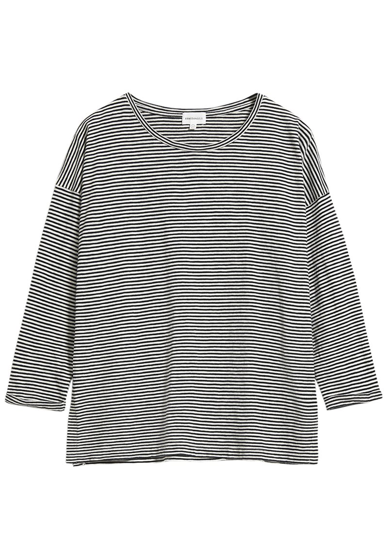 Damen T-Shirts | ARMEDANGELS SIAA Langarmshirt black-oatmilk/beige - EJ26104 Damen T-Shirts | ARMEDANGELS SIAA Langarmshirt black-oatmilk/beige - EJ26104