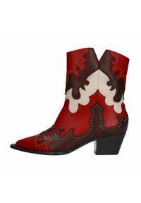 MIT STICKEREI - Bottines de cowboy / motard - red