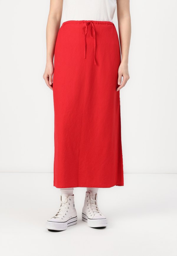 MIDI PULL ON SKIRT - Pencil skirt - tomato sauce