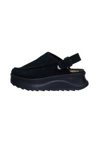 HEYDUDE DELRAY CLOG SUEDE - CLOGS - Wedge sandals - black black