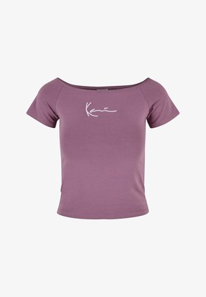 Karl Kani SMALL SIGNATURE SHOULDER TIGHT - T-shirt imprimé - violet
