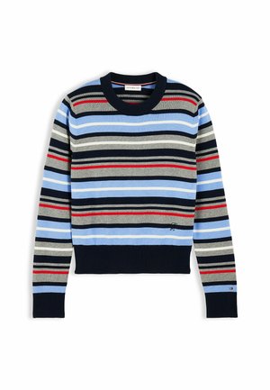 Tommy Hilfiger, TOMMY HILFIGER PREMIUM KNIT CREW NECK JUMPER - Trui - medium grey htr multi stp
