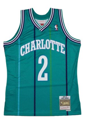 Mitchell & Ness LARRY JOHNSON 2 CHARLOTTE HORNETS NBA  - Top - turquoise