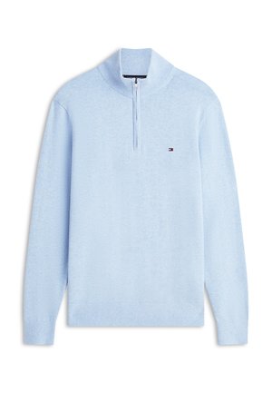 Tommy Hilfiger, QUARTER ZIP MOCK NECK - Pullover - vessel blue heather