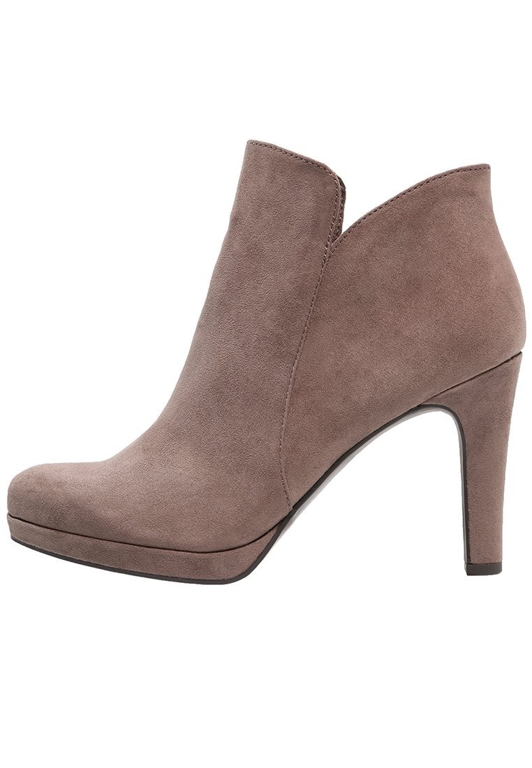 Tamaris High heeled ankle boots taupe (Pre-owned)