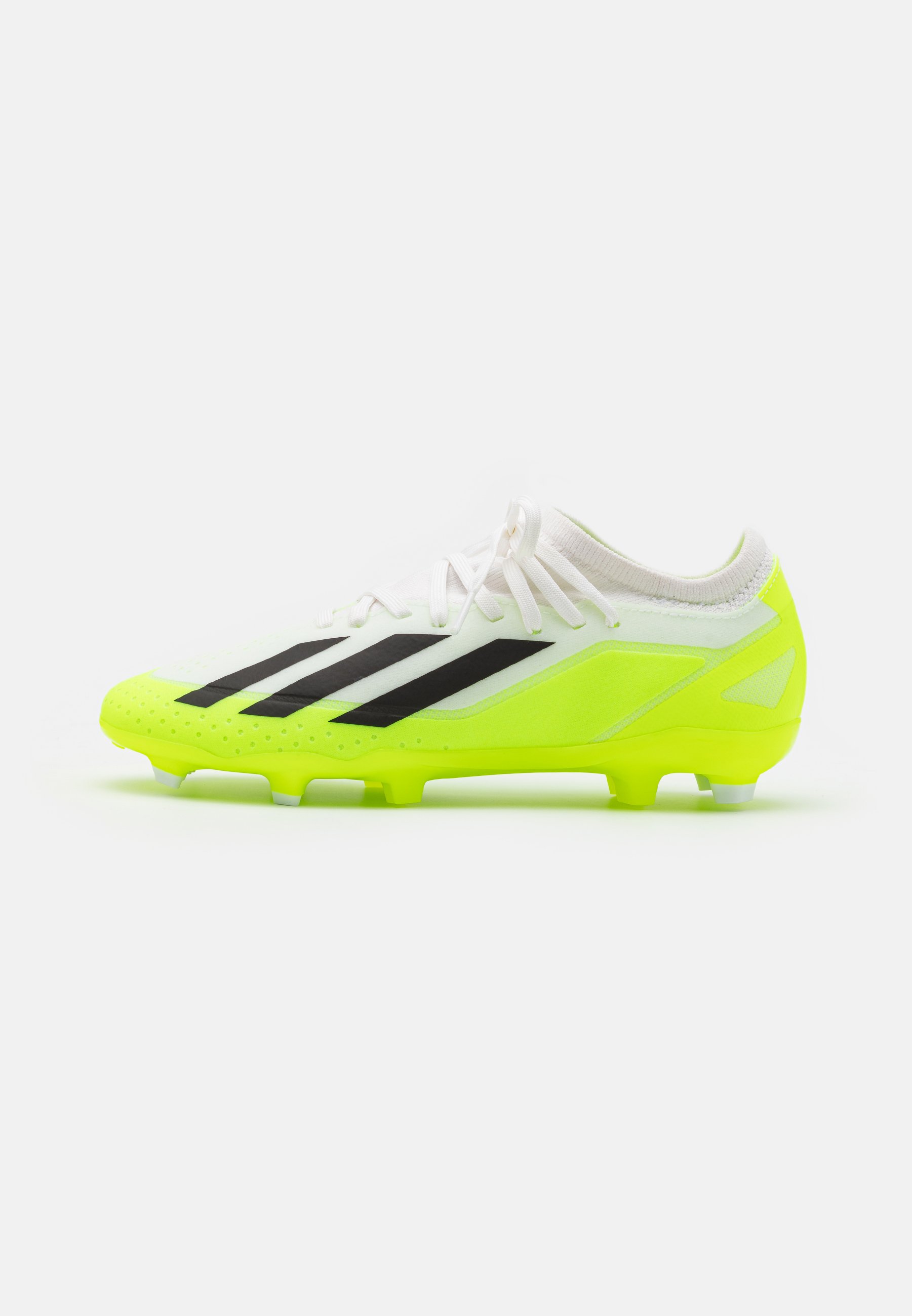 adidas Performance X CRAZYFAST.3 - Fußballschuh Nocken - footwear white/core  black/lucid lemon/weiß