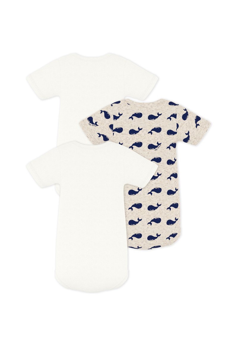 Petit Bateau Lot De 3 Bodies Manches Longues Coton - Encolure Américaine