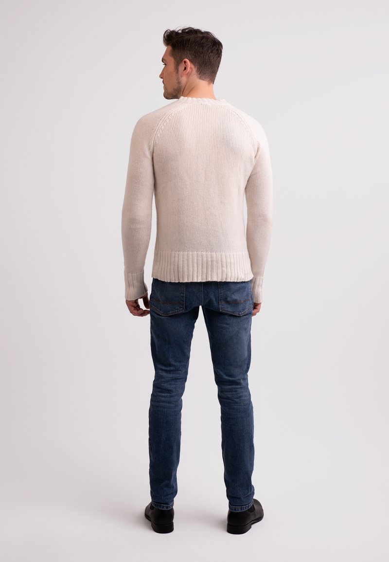 Herren Strickjacken | CASH-MERE Strickpullover ecru/weiß - LV93625 Herren Strickjacken | CASH-MERE Strickpullover ecru/weiß - LV93625