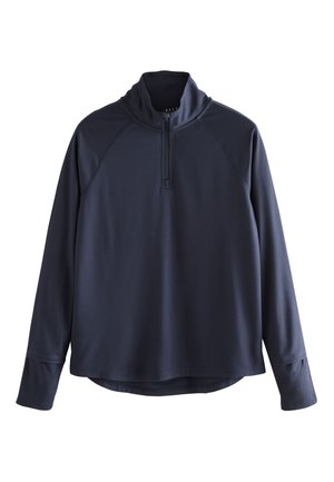 REGULAR FIT - ACTIVE QUARTER ZIP RUNNING - Pikkade varrukatega topp - navy