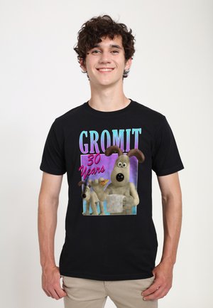 WALLACE AND GROMIT 30TH BIRTHDAY - Print T-shirt - black