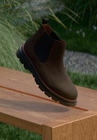 LEATHER - Kotníkové boty - chocolate brown