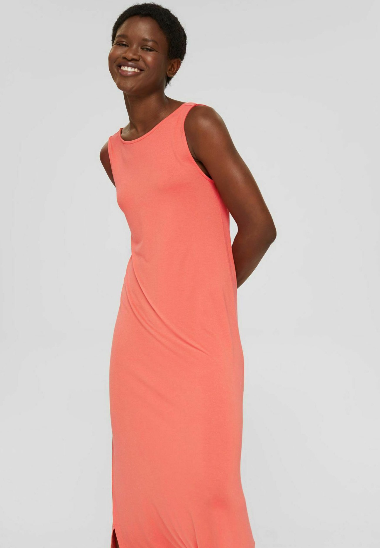 coral jumper dress