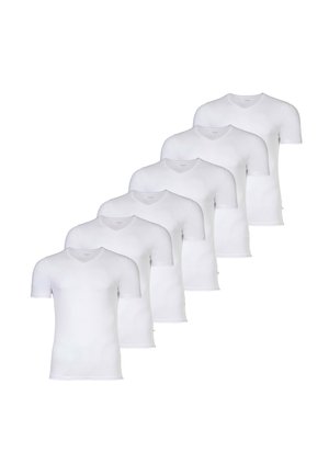 V-NECK 6ER PACK - T-Shirt basic - weiß