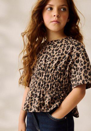 Next, REGULAR FIT - SHIRRED WAIST - T-shirt print - leopard
